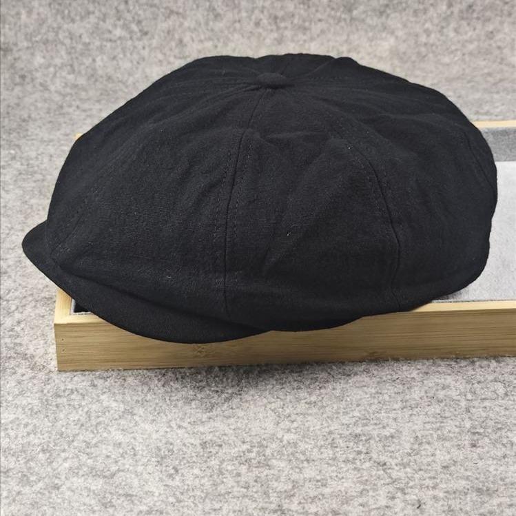 Spring and summer thin breathable big head circumference octagonal hat European and American style casual fashion trend forward hat simple solid color