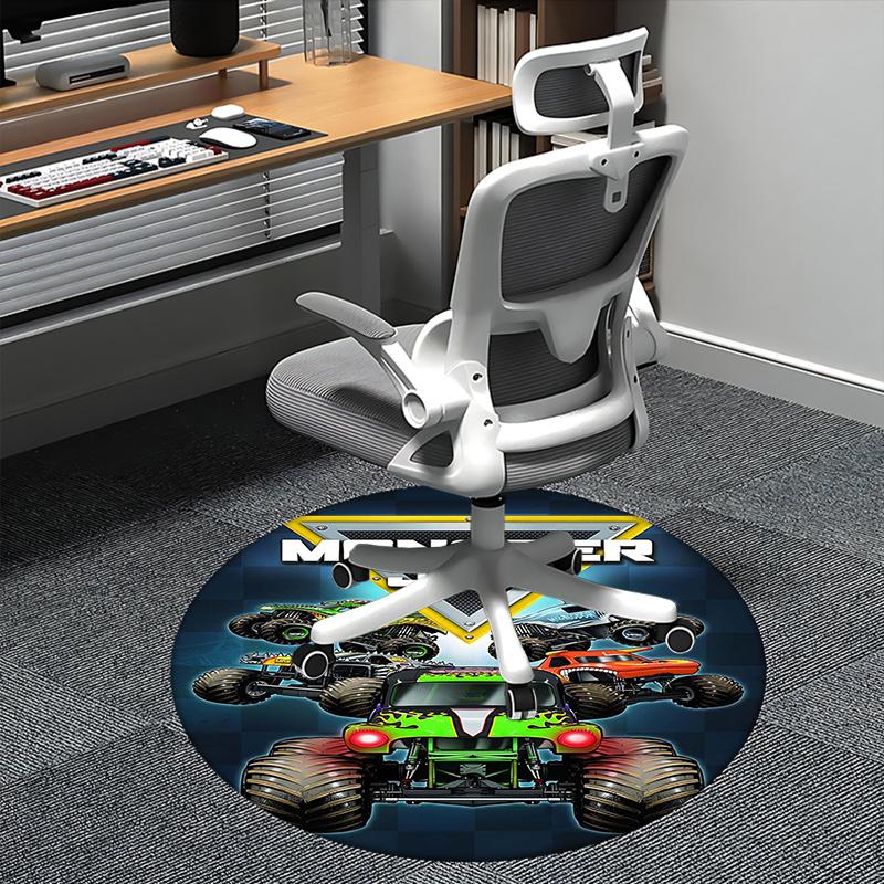

Monster Jam, Коврик-подкладка под стул Монстр-трак, Круглый ковер, Ковер для офиса, Нескользящий, Подходит для декора гостиных, спален.1205361a 80cm by 80cm