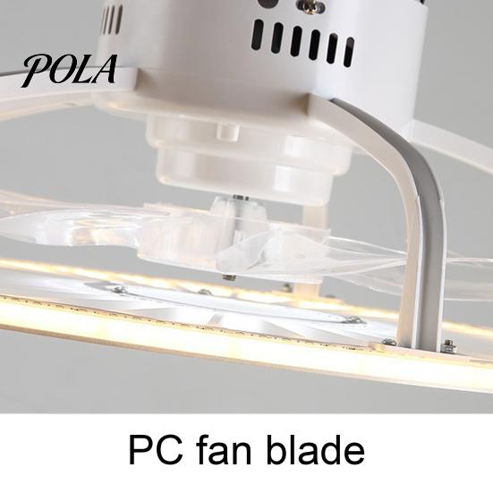 Ceiling Fan Lamp Warm White Light Multifunctional Three Colors Adjustable Modern Minimalist Remote LED Control for Living Room Household Supplies