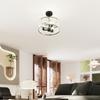 Crystal Ceiling Light, Semi Flush Mount Modern Crystal Chandelier Ceiling Light, E14 Base 3-Lights, Bulbs Not Included