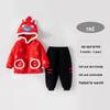 Festive Red Baby Winter Set: Thick Fleece-Lined, Stylish for Boys and Girls