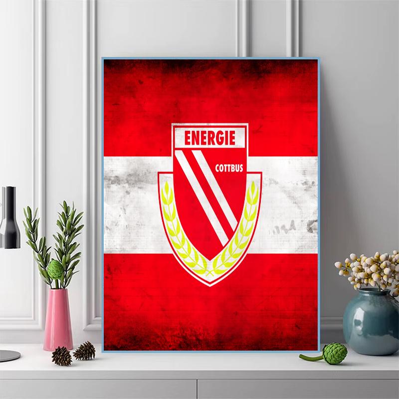 Energie Cottbus FC Pattern 3pcs 100% Round Full Drill 5D DIY Diamond Painting Embroidery Cross Stitch Rhinestone Décor