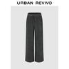 UR Women's Textured Elastic Waist Drawstring Straight Leg Pants