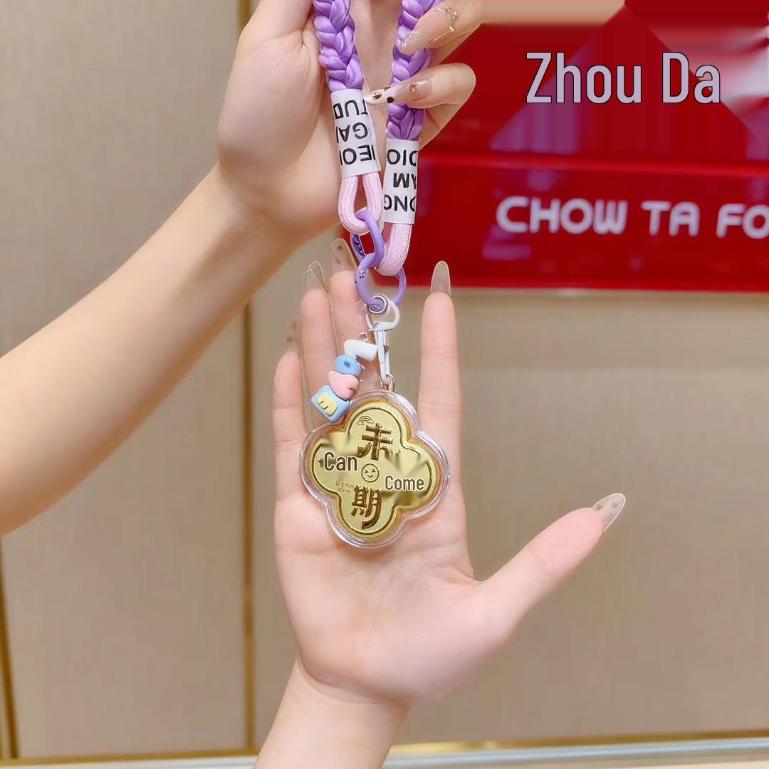 Подвеска для мобиля в виде четырехлистного клевера из чистого золота.: Брелок «Удачи и везения».