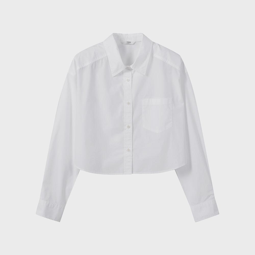 TOPTEN Women'S) Poplin Crop Shirt_Msf2Wc2501