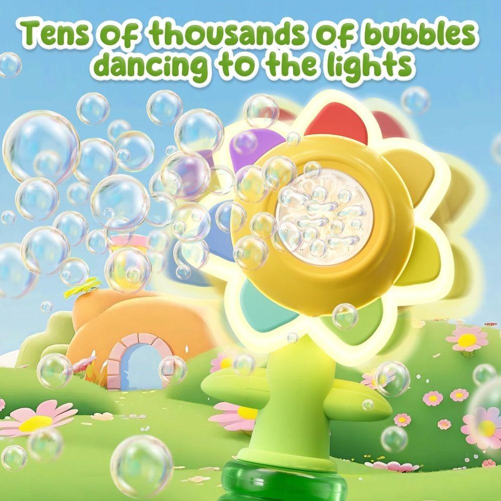 Fun Swing Dance Sunflower Bubble Machine with Light Flower Bubble Machine  Kids Toddlers