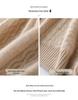 Women's Thick Basketweave Knit Pullover - Autumn/Winter, Half-High Neck, Long Sleeve, Elegant Base Layer.