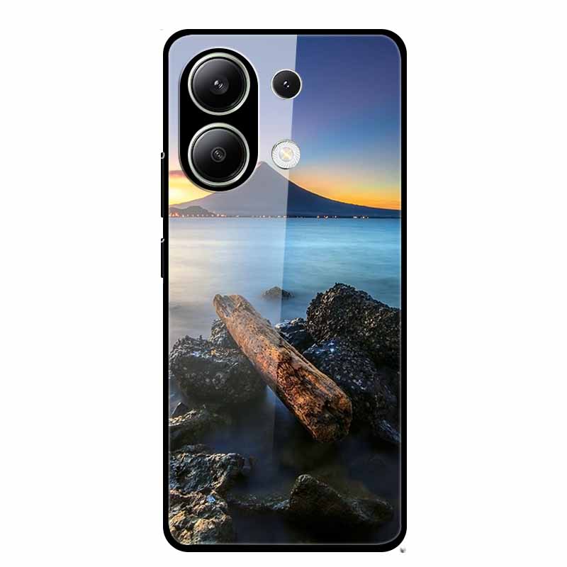 For Xiaomi Redmi Note 13 Pro 4G 6.67"Tempered Glass Cases Silicone Bumper Hard Back Covers for Redmi Note13 4G 6.67" Phone Cases