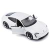 Bburago Escala Porsche Taycan Turbo S Blanco Modelo Diecast Acabado WT 1/24 / Coche, Producto, 18-21098