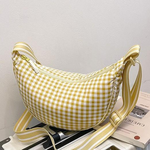 Niche new spring and summer shoulder bag women's new plaid women's bag underarm crossbody dumpling fashion bag