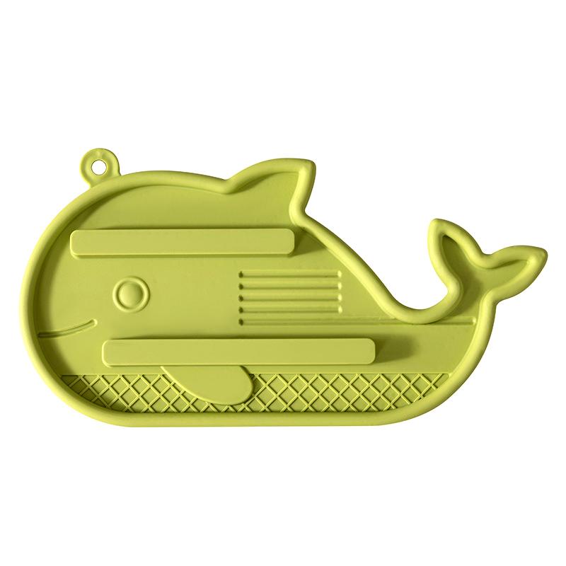 

Whale Shaped Dish Drainer Mat Anti Slip Sink Tray Kitchenware Protection Mat Drainer Accessories Pot Lid Mat Organizer Dryer Pad зелений