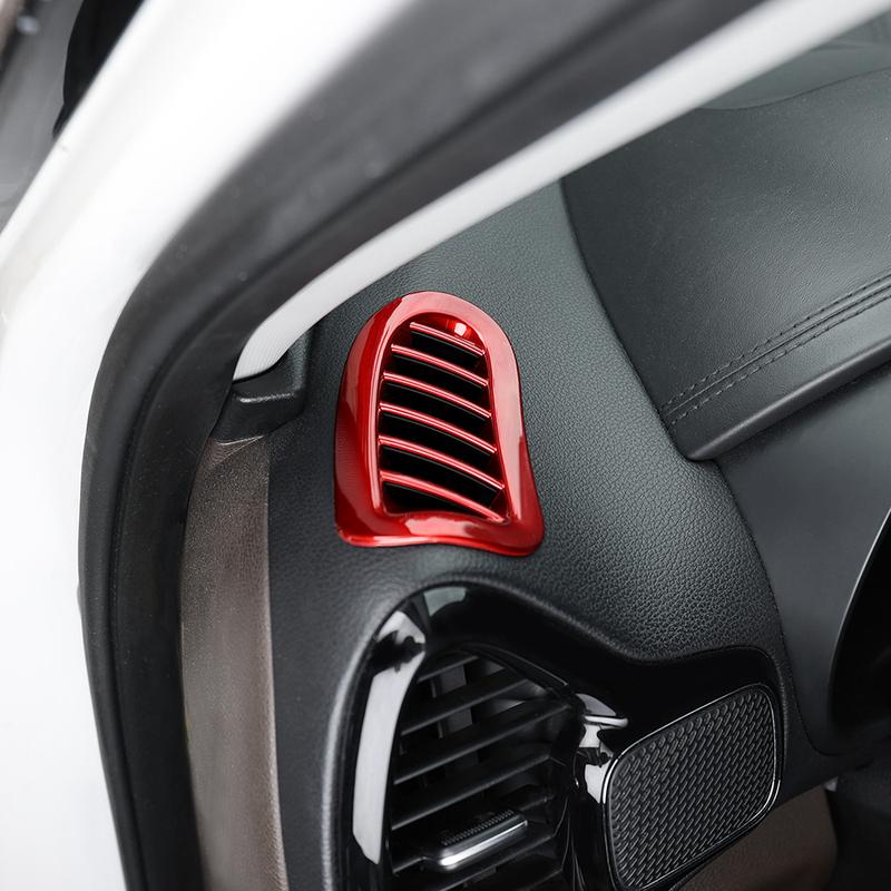 For KIA Soul -2025 Accessories Red Interior Dashboard Front Upper Air Vent Outlet Decorative Frame Cover LHD