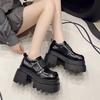 Fashion 10CM Women's High Platform Leather Shoes 2025 New Spring Heels Chunky Sneakers Female Hook&loop Loafers Walking Shoes Woman