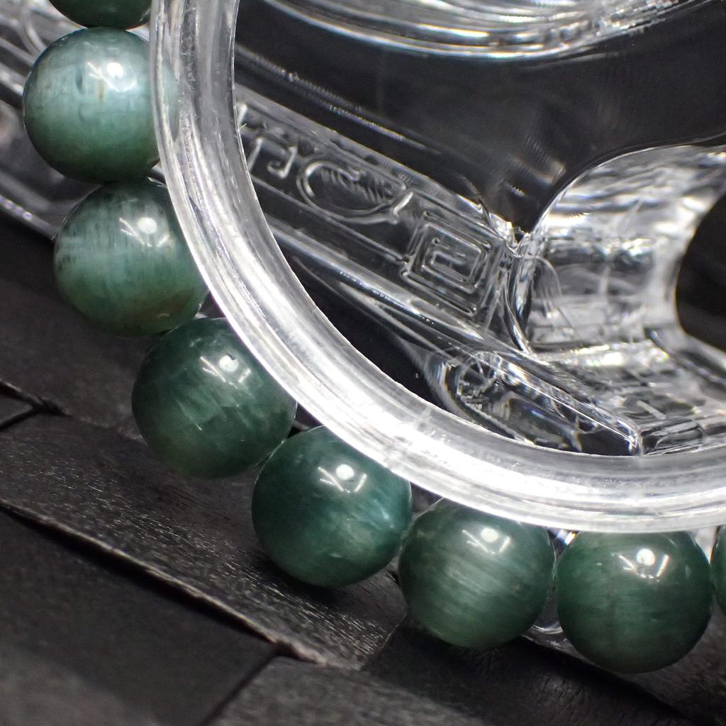 Natural Eye Green Apatite Power Stone Bracelet [Happiness Stone] High-Quality Cat's (Apatite)