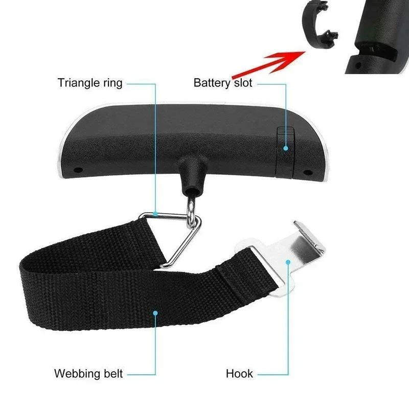 50kg Portable Hanging Scale Electronic Hand Luggage Scale Digital Display Suitcase 110lb Travel Baggage Bag Weighing Tools