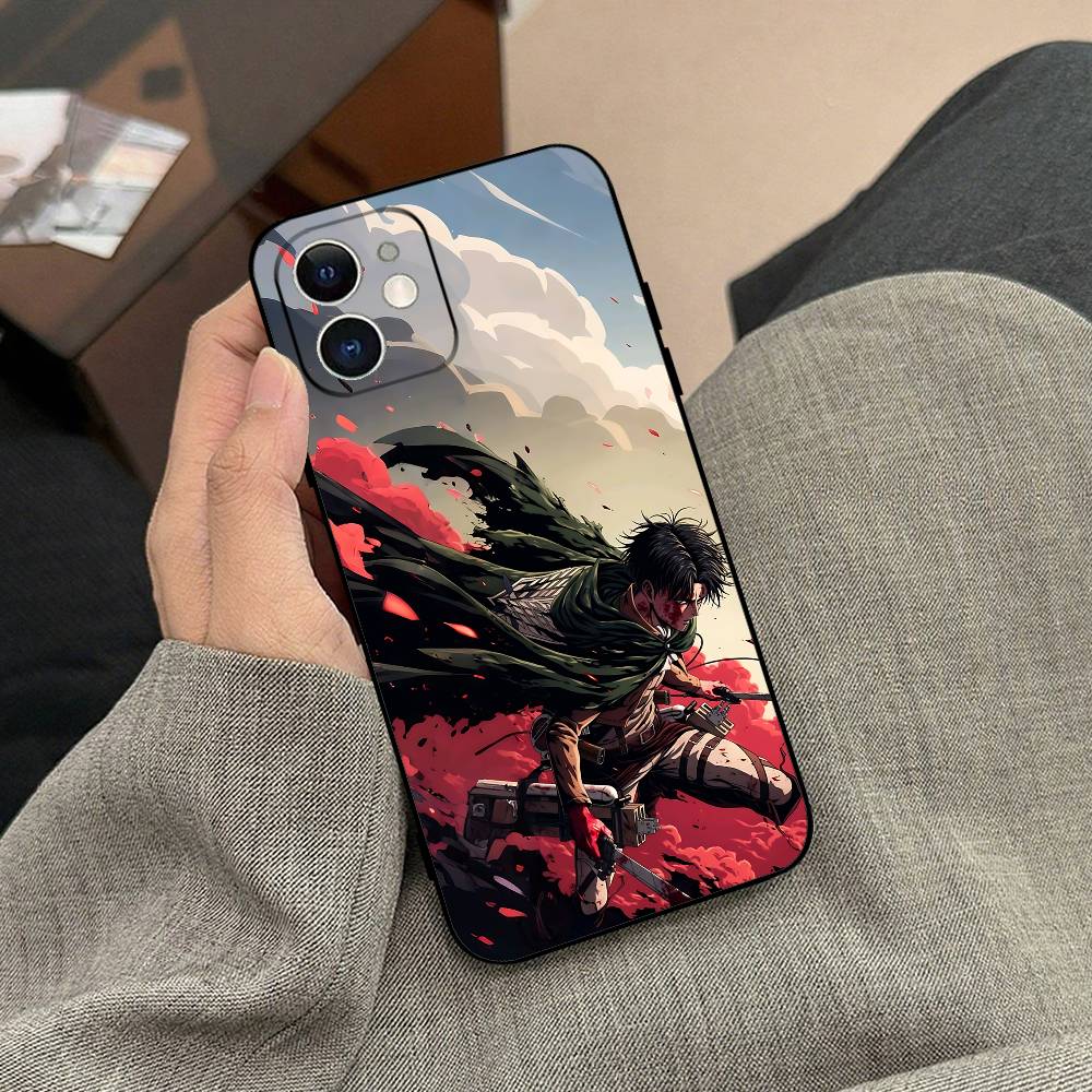Levi B-AckermanY Attack On Titan Phone Case Black Phone Case For IPhone 17/16/15/13/14 Pro Max/ 11Plus/X/Xr/Xs Max 13mini