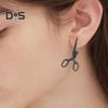 1 Pair Women Earrings Exaggerated Style Scissors Shape Retro Individual Anti-slip Daily Wear Special Occasions Club Ear Jewelry