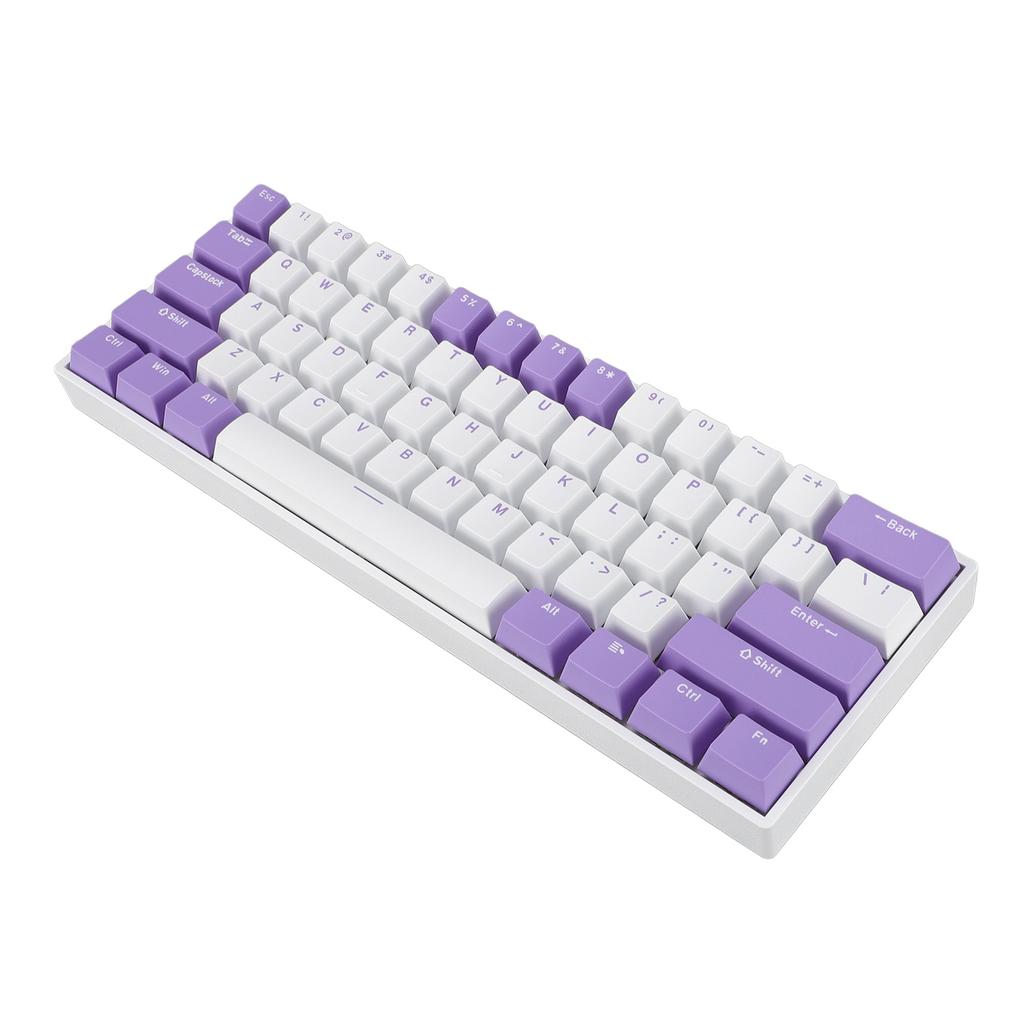 61 Keys 60percent  Mechanical Keyboard USB C Wired RGB Lighting Backlit Red Switch Gaming Keyboard for PC