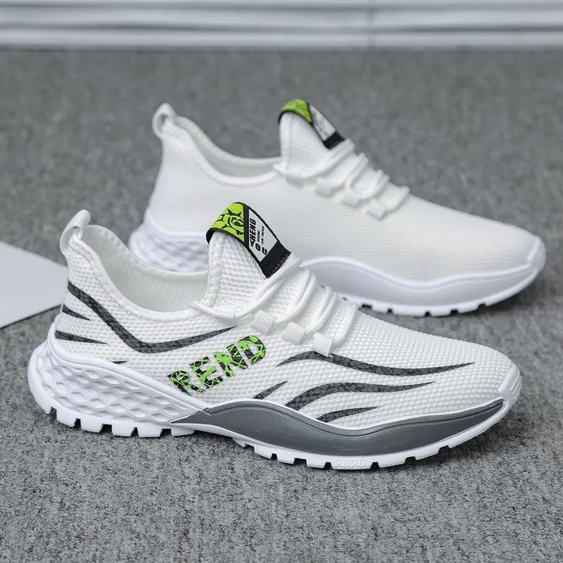 Casual Height Increasing Shoes Breathable Men's Shoes Flying Woven Sneakers Running Shoes