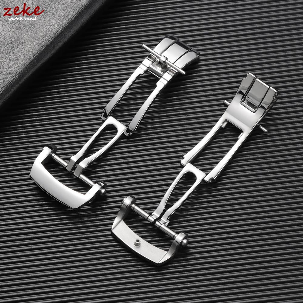 Watchband Buckle Stainless Steel Watch Strap for Blancpain Replacement Buckles Clasps 20mm Polished Button Watches Accessories