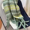 Striped Scarf Winter Girls Color Warm Bib Shawl Dual Use