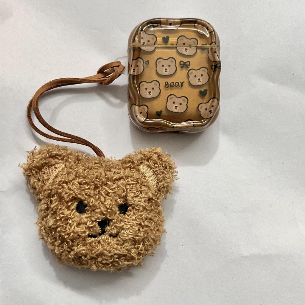 Hanfeng brown bear is suitable for AirPods 1 protective case pro1 wireless bluetooth 1/1 generation earphone case hanging chain