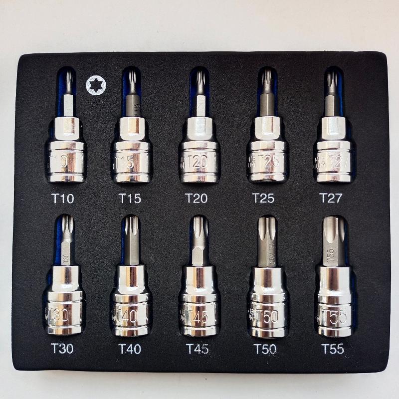 3/8 Inch Hex Allen Bit Socket Set Sturdy Metric Drive Drill Sockets Tool Kit for Professional Electrician Maintenance Work