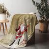 Festive Santa Claus Throw Blanket Cozy Christmas Decor Holiday Gift Home Decor Reversible Plush Warm Cozy Throw Blanket Christma