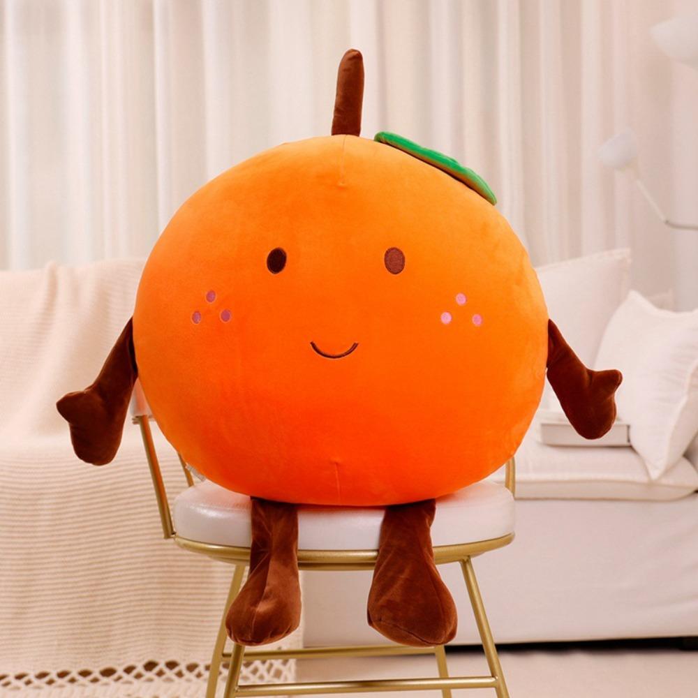 Soft Happy Fruit Plush Pillow Orange Orange Doll Plush Toy Accompany Dolls   Girlfriends