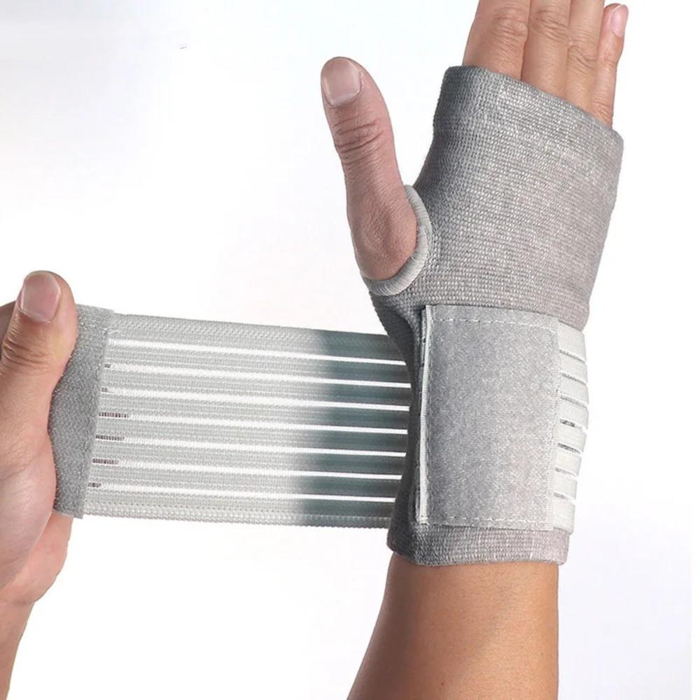 

1 Pair Carpal Protect Sports Safety Wristband Hand Shaping Sporting Glove Sport Khaki-17cm