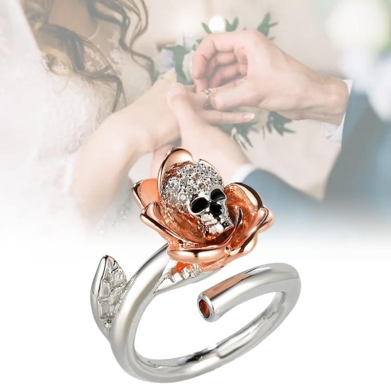 Elegant Zircon Inlaid Copper Ring Trendy Lightning And Meteor Design For Men And Women