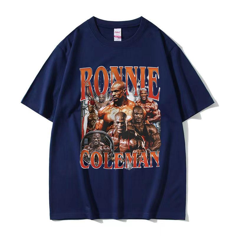 Vintage Ronnie ColeUnisex Gym Graphic T Shirt Funny Bodybuilder Fashion Clothing Tshirts Women Casual Cotton Oversized TShirt S
