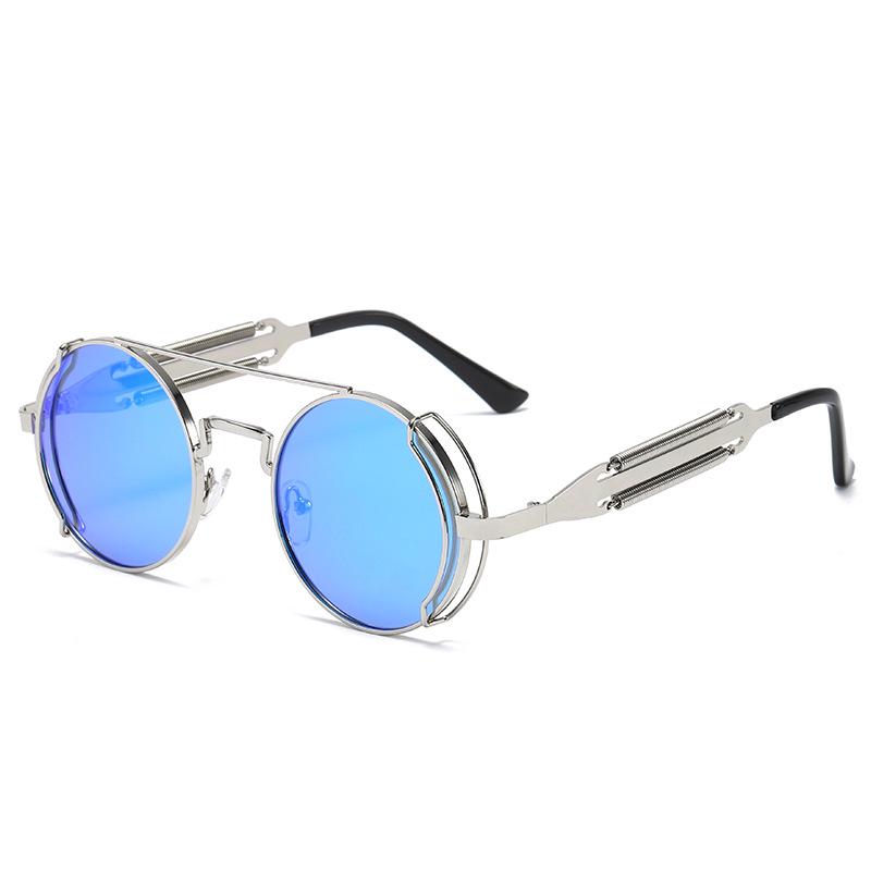 2020 Steampunk Metal Sunglasses with Double Spring Legs - Unisex