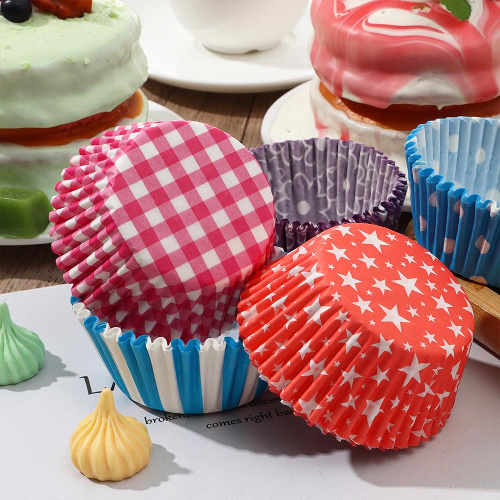 100Pcs CupCake Cake Mold Muffin Box Oil Proof Paper Holder Cup Case Baking Tools DIY Cake Decorating Birthday Party Supplies