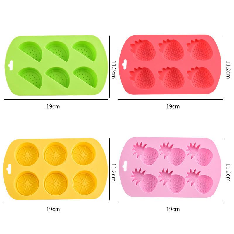 Silicone Fruit Ice Cube Trays In Various Styles,Strawberry, Pineapple, Lemon, And Other Fruit Shapes.