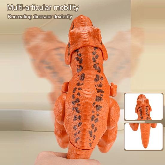 1 Set Swallowing Roaring Dinosaur Toy with Cage Movable Mouth Swing Tail Kids Tyrannosaurus Rex Action Figure Realistic Dino Model Toddlers Boys Girls