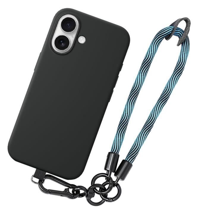 Coque - BOOLING - pour iPhone 16 - Antichoc - Anti-Rayures - Dragonne Amovible