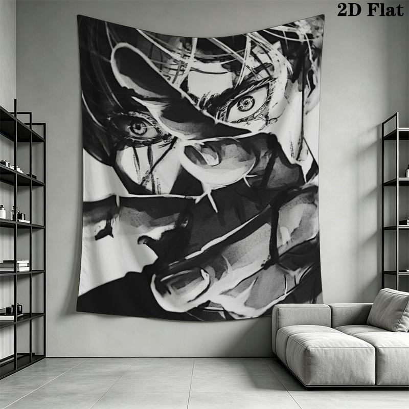 Jujutsu Kaisen Wall Tapestry Aesthetic Wall Hanging Printed Fabric Blanket Decorative Tapestries for Bedroom Living Room Home Decor