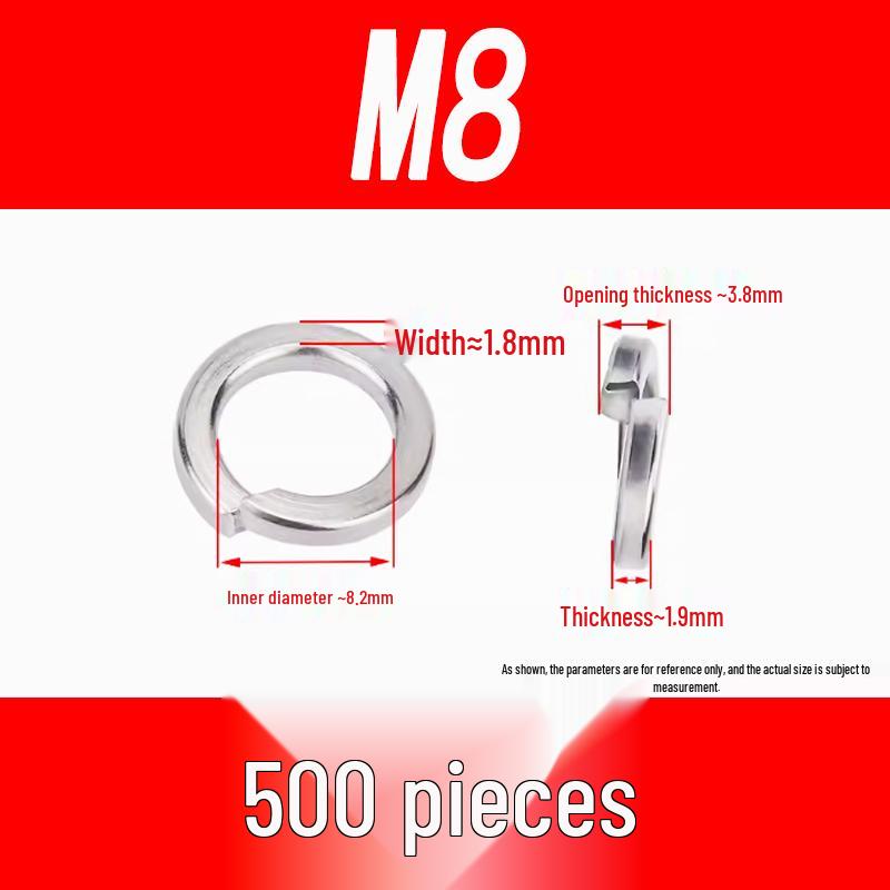 Stainless Steel Spring Washer M3-M16 Elastic Metal Washer Set