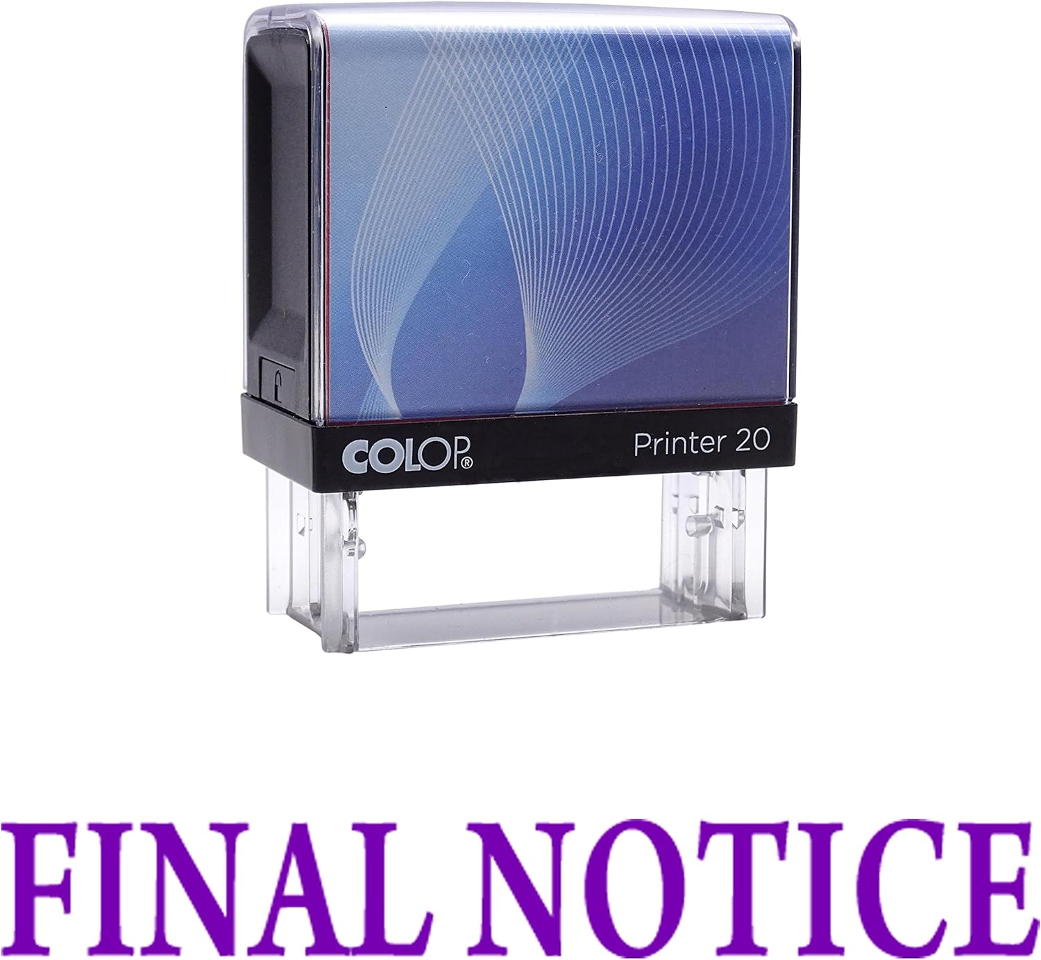 

Final Notice Self Inking Rubber Stamp Custom Colop Office Stationary P20 Mini Stamper 14 mm x 38 mm Фіолетовий