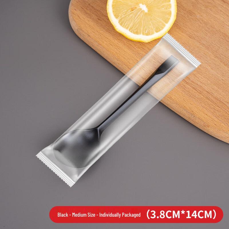 ZISIZ Individually Wrapped Plastic Dessert Spoon