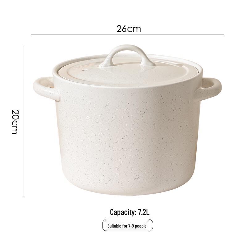 Naijiang White Ceramic Casserole Pot
