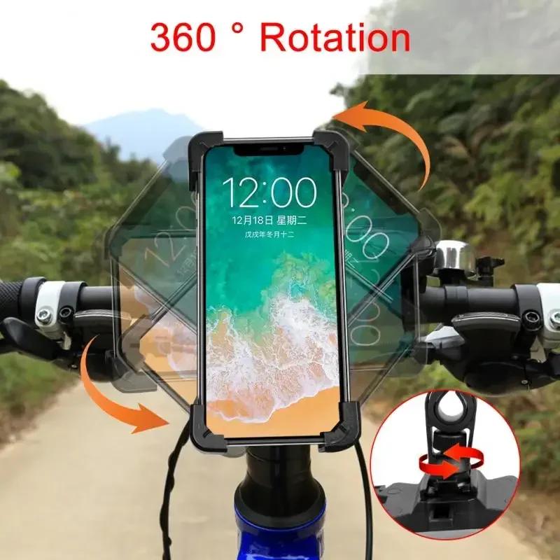 Bicycle Phone Holder Bike Mount Stand Motocycle Phone Holder GPS Clip Cycling Bracket Adjustable  For iPhone Huawei Xiaomi