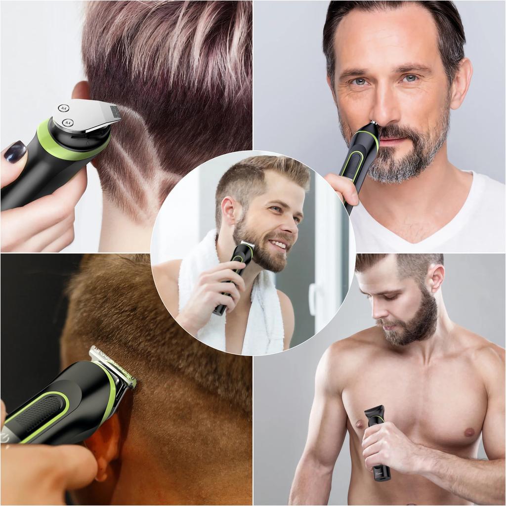 Hair Clipper USB Rechargeable Trimmer Titanium Ceramic Blade LCD Professional Strong Power Salon Hair Cutting Machine