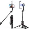 Honglvlan Mini Telescopic Selfie Stick with Magnetic Holder and Ring Light