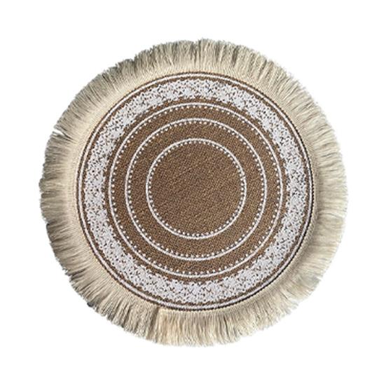 Rattan-Untersetzer, Wärmedämmung, handgefertigt, aus Baumwollflachs, Esstisch, rutschfest, Tischset für die Küche