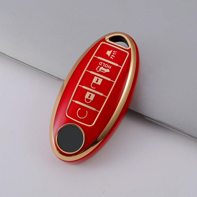 Gold Edge Key Case for 2022 Nissan Sylphy & 14th Gen Cima