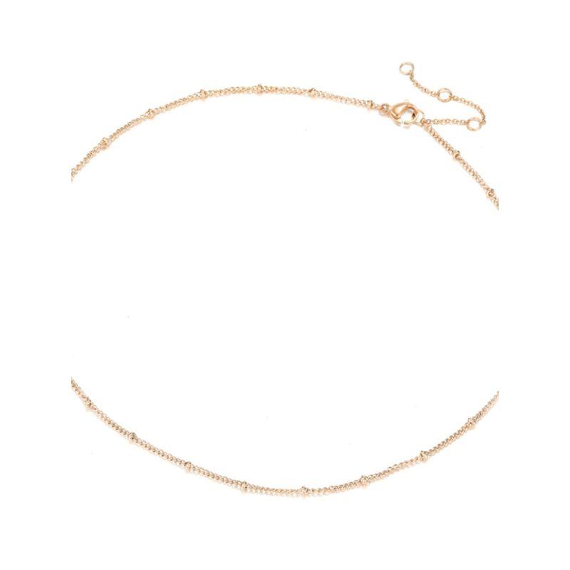 INS Titanium Steel Women's Japanese, Korean, European and American Golden Short Type Necklace