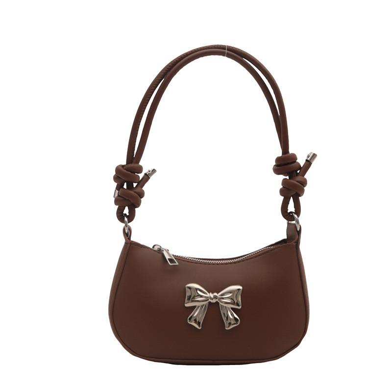 Trendy Pu Material Women's Bowknot Underarm Bag Chic Summer Shoulder Purse