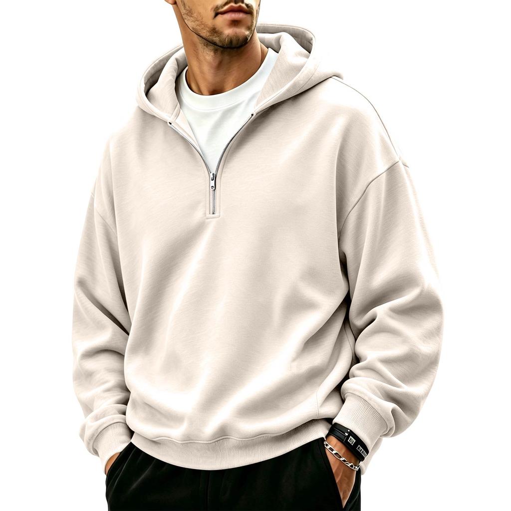 Men's Casual Full Zip Hoodie Loose Fit Sweatshirt for Sport and Everyday Wear